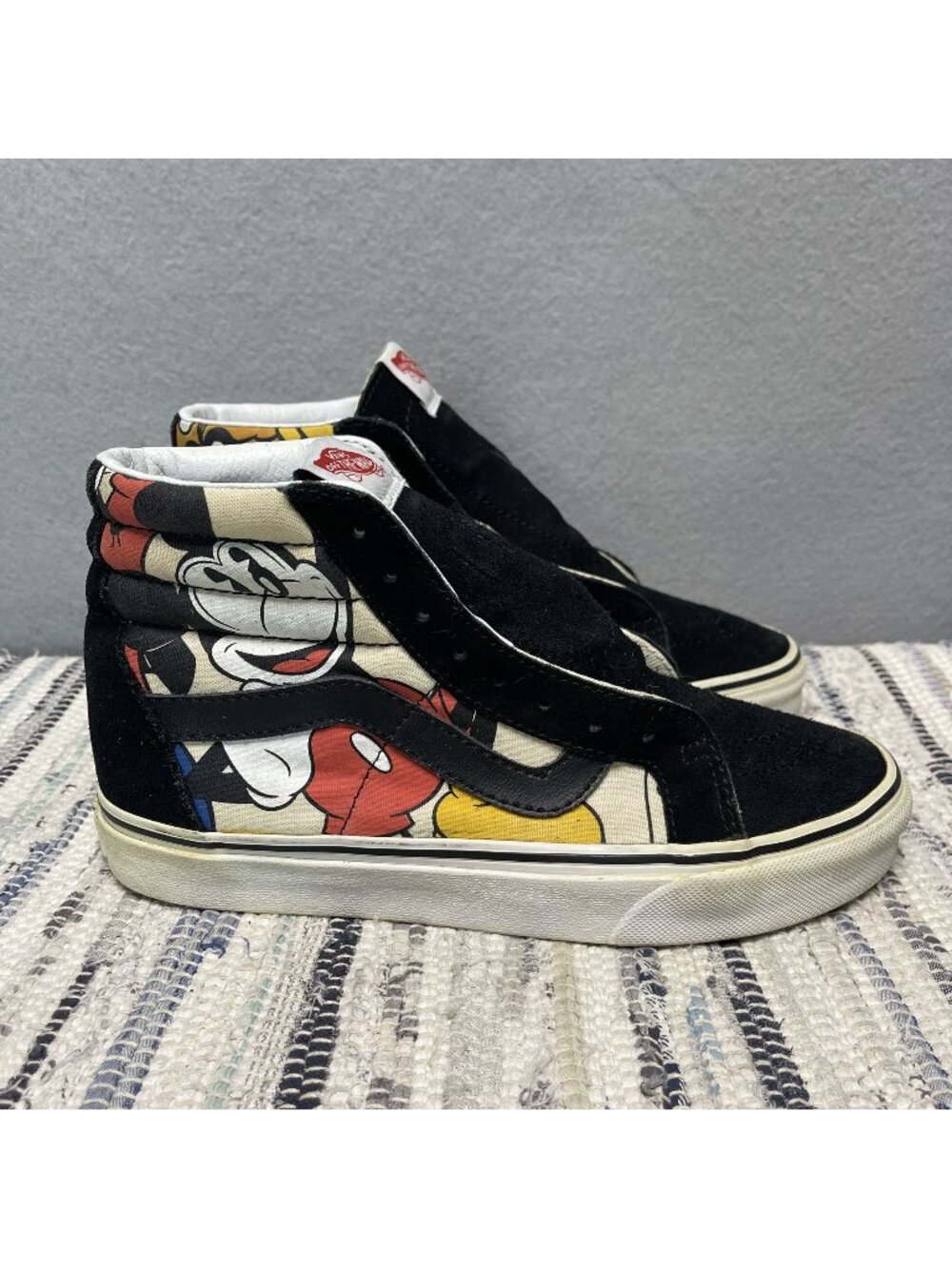 Vans X Disney Sk8-Hi Mickey Mouse & Friends Sneakers Suede M 6 W 7.5 Vintage